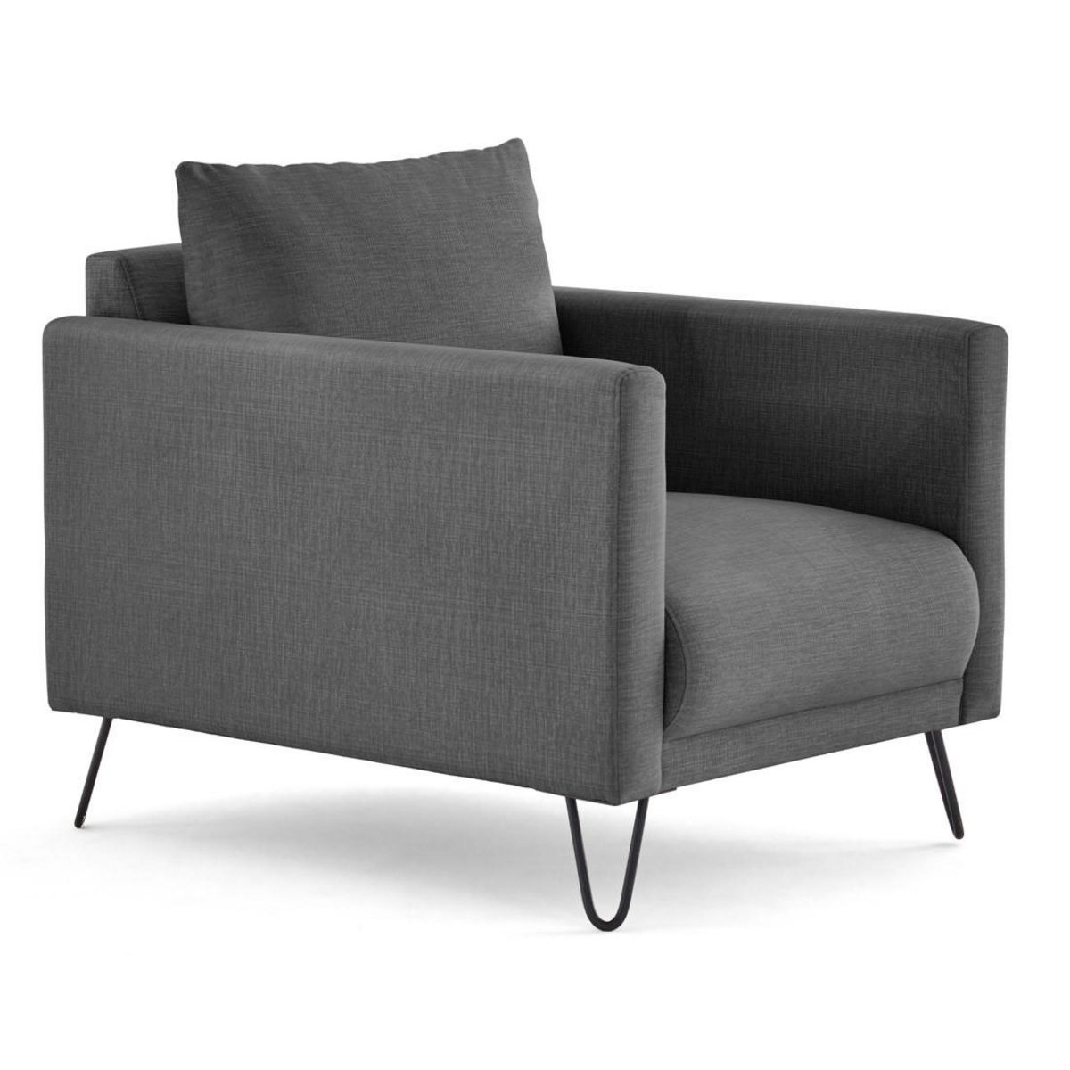 LISA DESIGN Ostrava - fauteuil en velours pieds en épingle