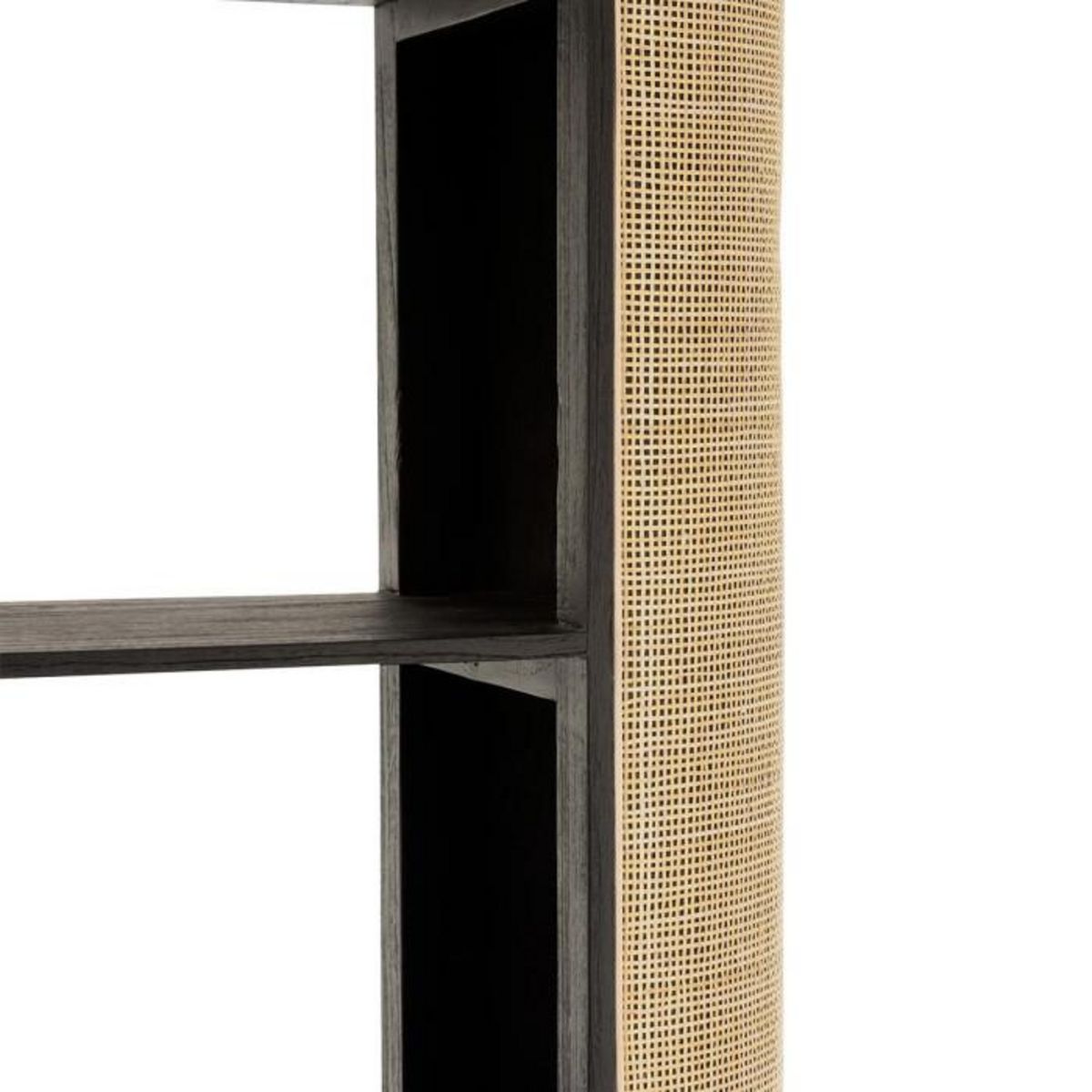 Paris Prix Étagère Design en Rotin  Molly  190cm Noir & Beige