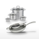 ELO Lot Poêles 24cm & 32cm avec Faitouts 12/14/20/26cm Elo Relief Evolution