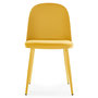 Voir la diapositive 2 : VS VENTA-STOCK Lot de 4 chaises Kana moutarde, pieds en métal et assise rembourrée