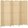 Voir la diapositive 1 : HOMCOM Paravent intérieur pliable 6 panneaux 240 x 170 cm finition tressée