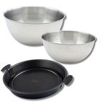 ZENKER Ensemble comprenant d'un moule à gâteau Zenker, 2 bols à mixer en inox Fackelmann