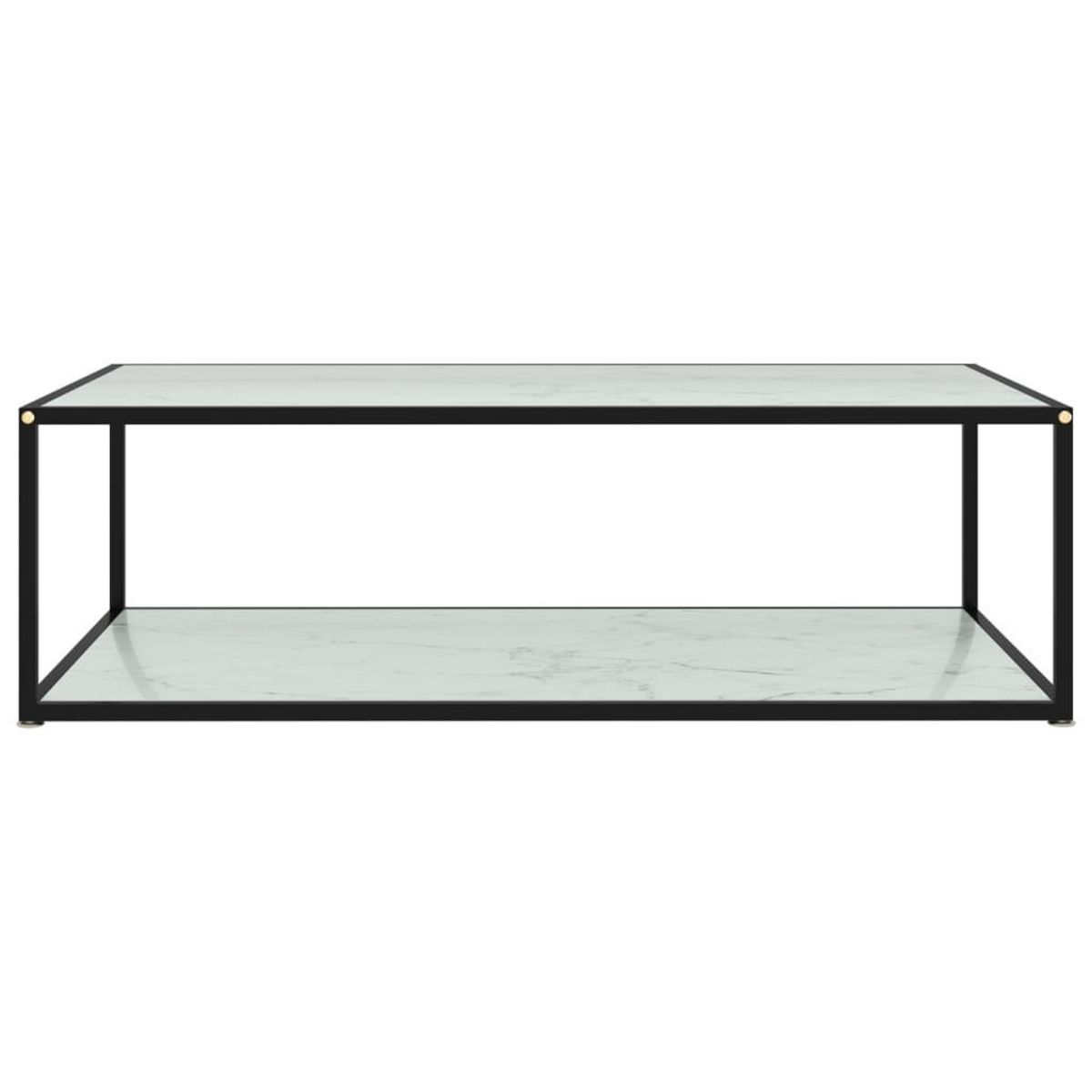 VIDAXL Table basse Blanc 120x60x35 cm Verre trempe