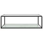 Voir la diapositive 2 : VIDAXL Table basse Blanc 120x60x35 cm Verre trempe