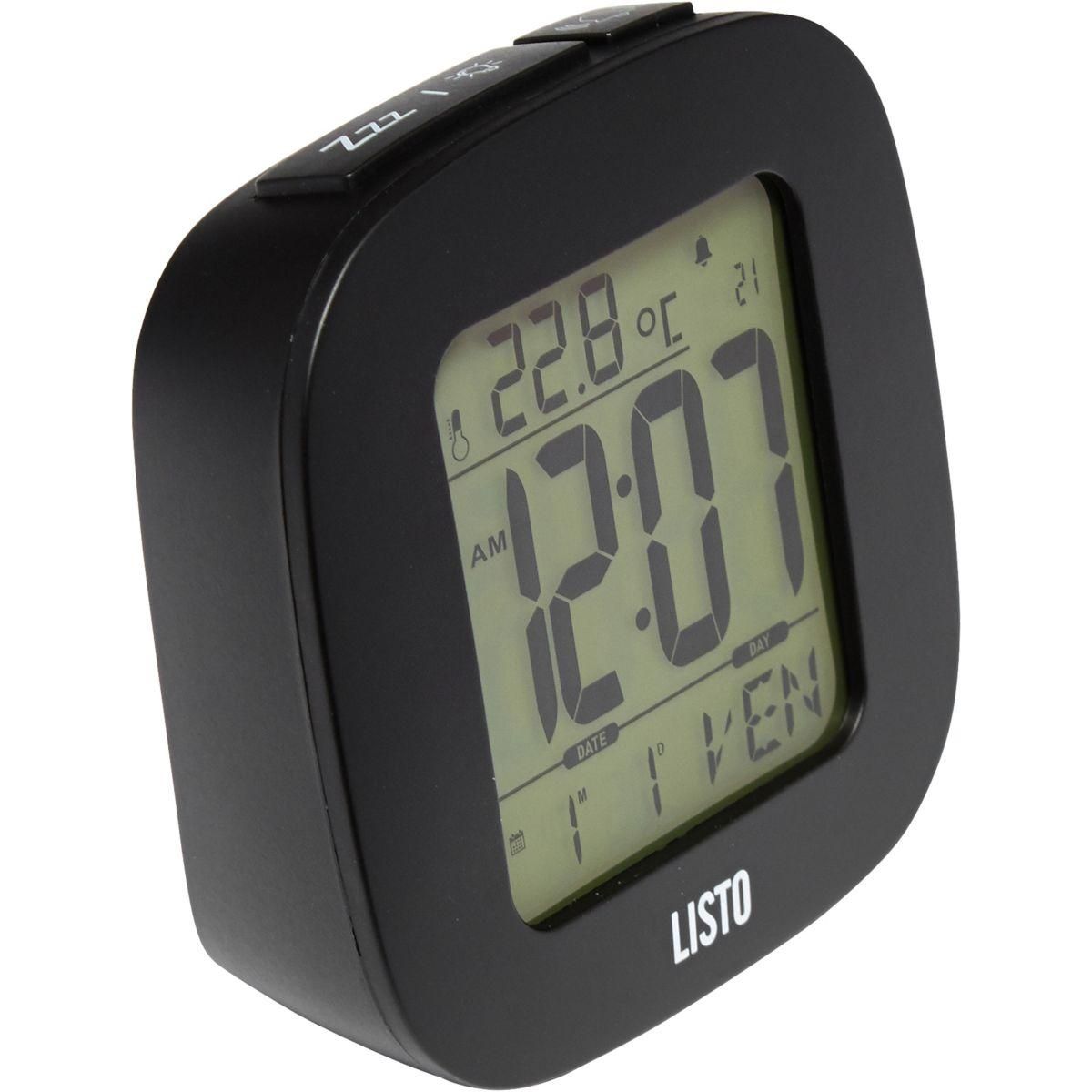 Listo Réveil de voyage RVL-501 Noir