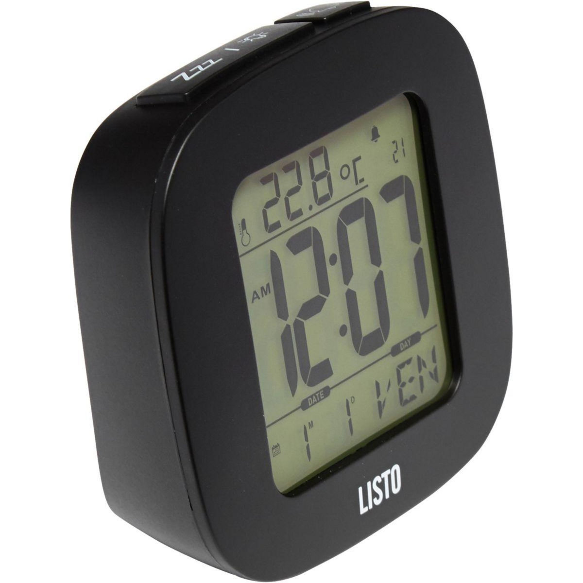 Listo Réveil de voyage RVL-501 Noir