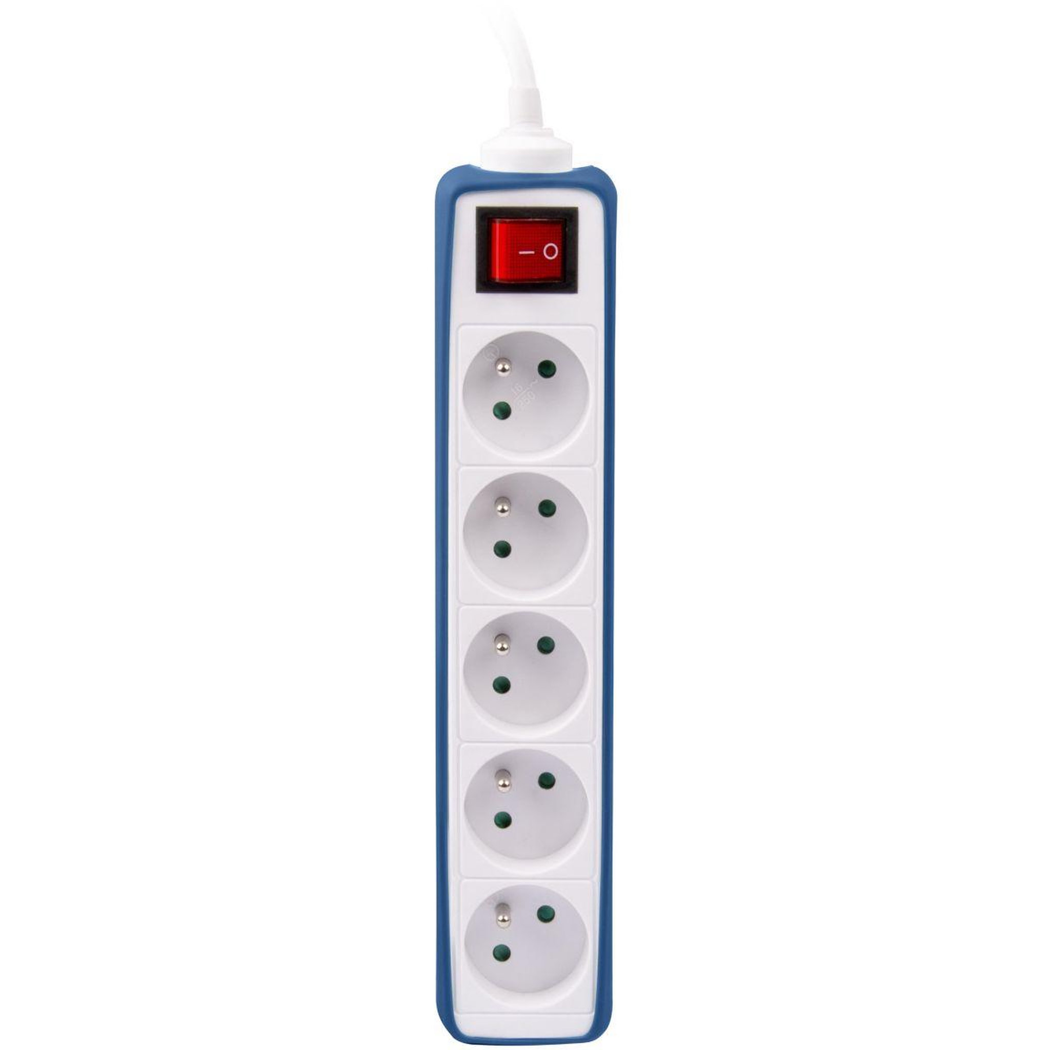 Voir la diapositive 2 : ESSENTIEL B Multiprise silicone bleu 5 prises - 16a