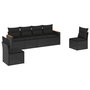 Voir la diapositive 2 : VIDAXL Salon de jardin 6 pcs avec coussins noir resine tressee