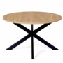 Voir la diapositive 3 : ID MARKET Table basse ronde ALIX pied araignée 70 cm bois et noir