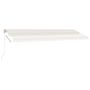 Voir la diapositive 4 : VIDAXL Auvent manuel retractable avec LED 500x300 cm Creme
