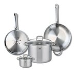 ELO Ensemble de 2 Poêles de cuisson 28 et 32 cm et 2 faitouts 14 et 26 cm Elo Profi Citrin