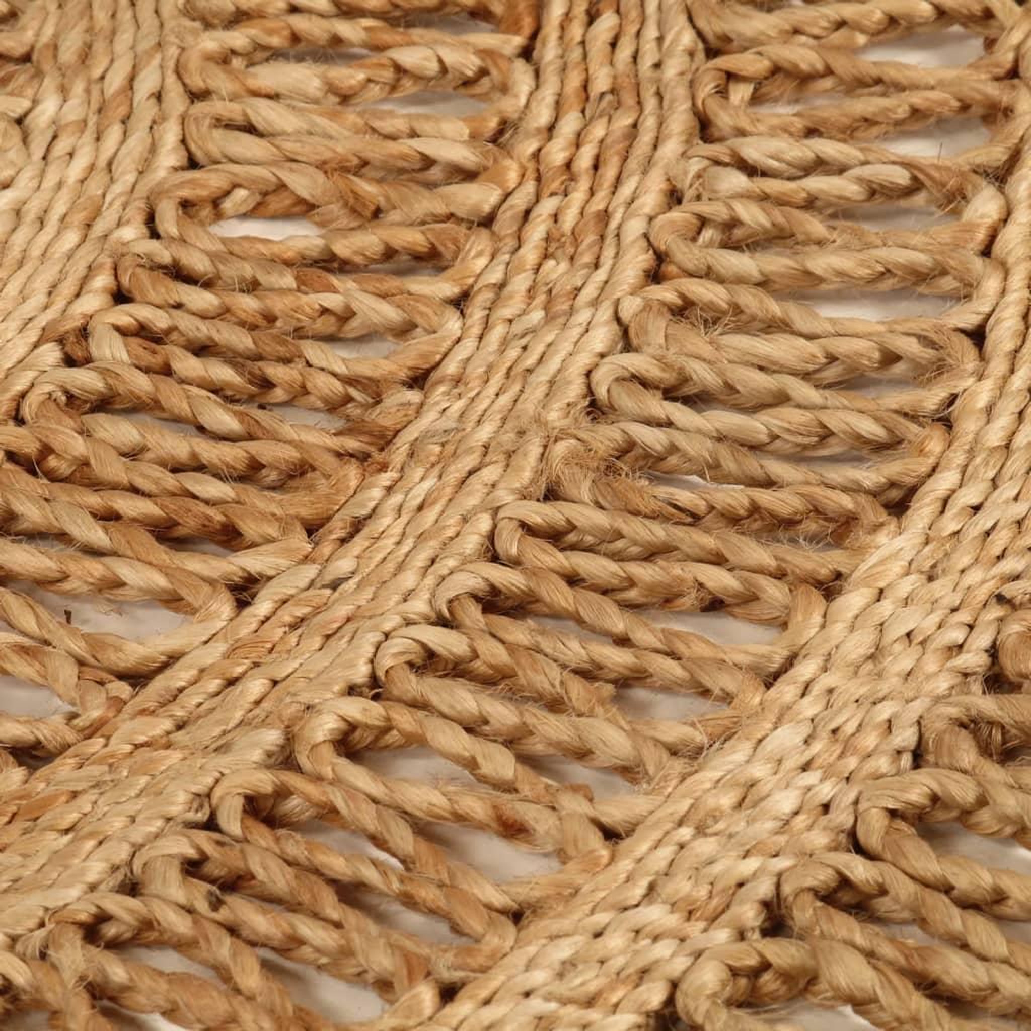 Voir la diapositive 3 : VIDAXL Tapis Jute tresse a la main 90 cm Rond