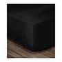 Voir la diapositive 2 : LOVELY HOME LOVELY HOME Drap Housse 100% Coton 180x200cm - Bonnet 35cm - Noir