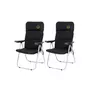 O'Camp Lot de 2 fauteuils de camping confort pliables - O'Camp - Multipositions - 70 x 62 x 105 cm