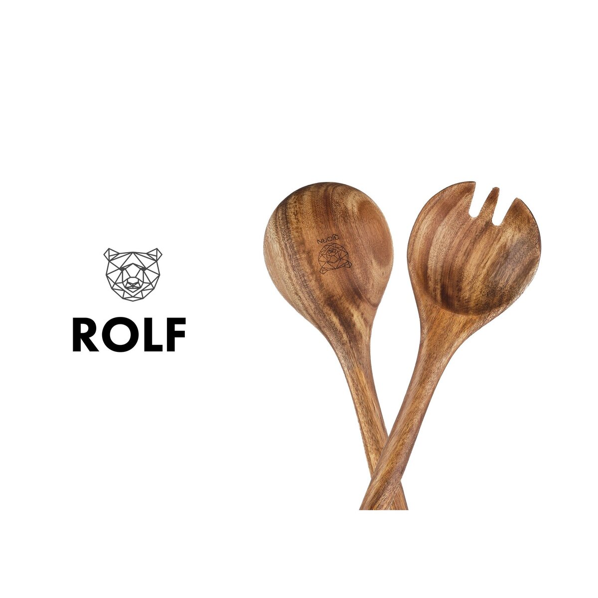 BJORN Couverts à salade en bois d'acacia ROLF