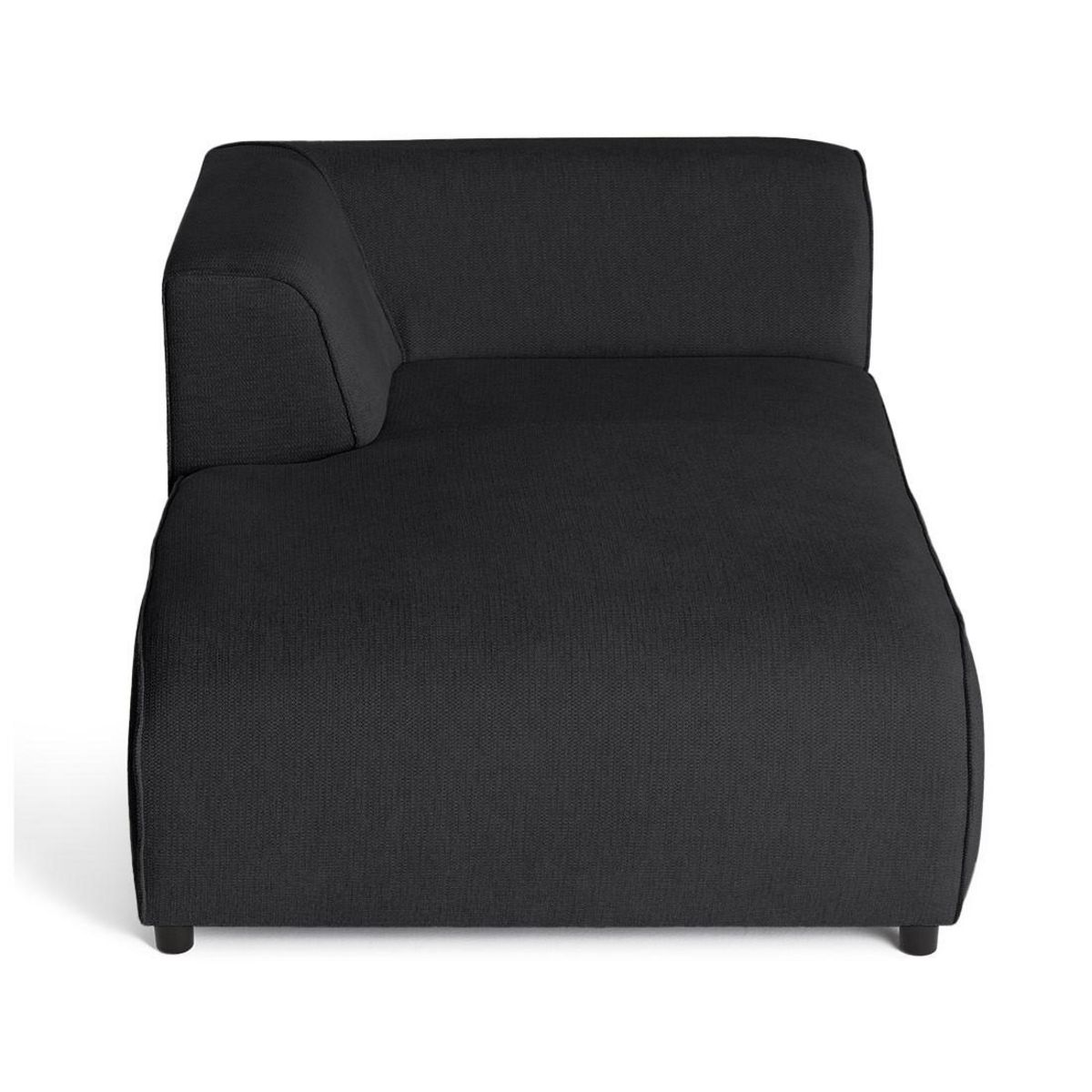 LISA DESIGN Suaro - module d'assise méridienne gauche en tissu texturé