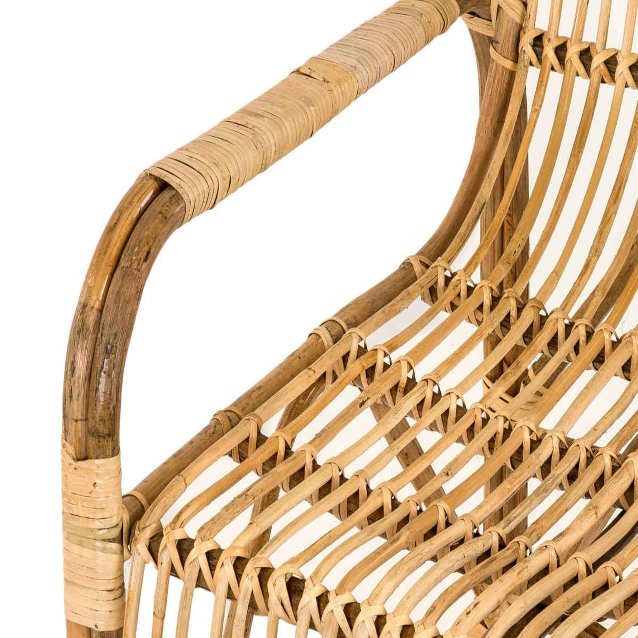 Voir la diapositive 4 : Jardiline Fauteuil de jardin carré en rotin tressé - jardiline
