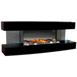 Chemin'arte Cheminée électrique design 2000w noir - lounge noire