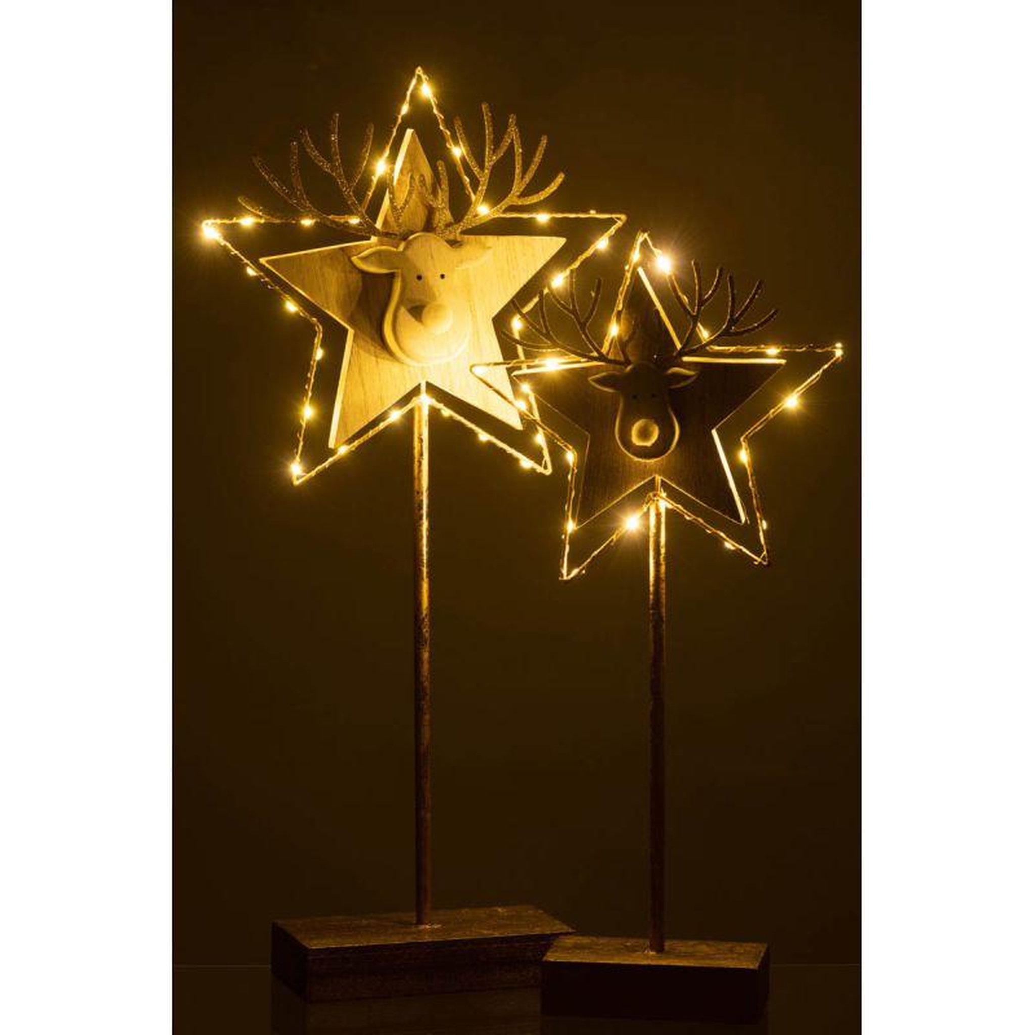 Voir la diapositive 6 : Paris Prix Décoration de Noël à LED  Renne Étoilé  43cm Or