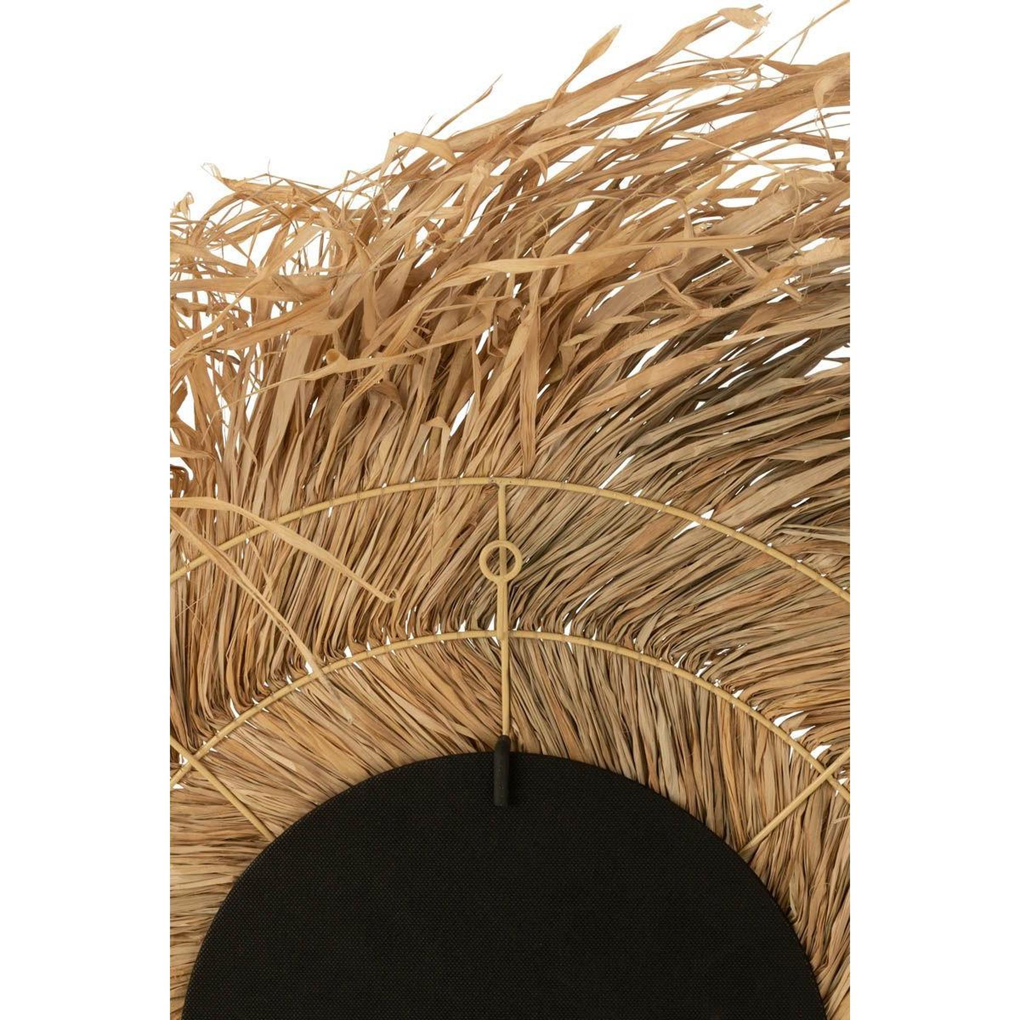 Voir la diapositive 2 : J-LINE Miroir Mural Déco  Pure Nature  90cm Naturel
