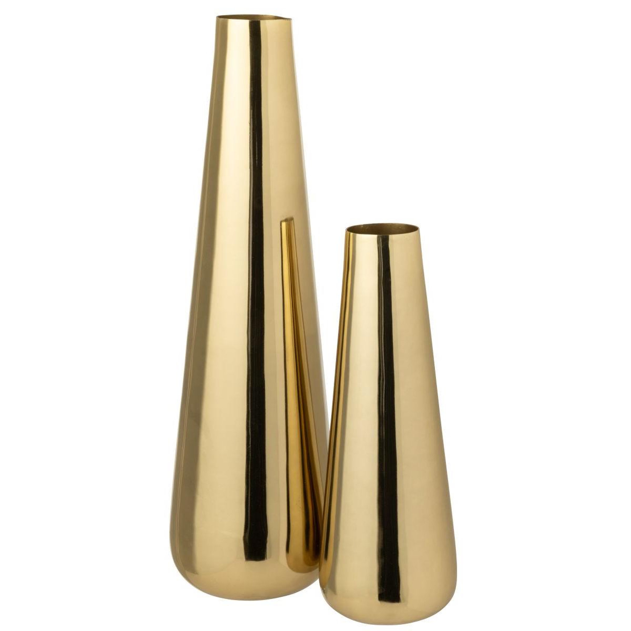 Voir la diapositive 2 : J-LINE Vase design en métal  moses  40cm doré
