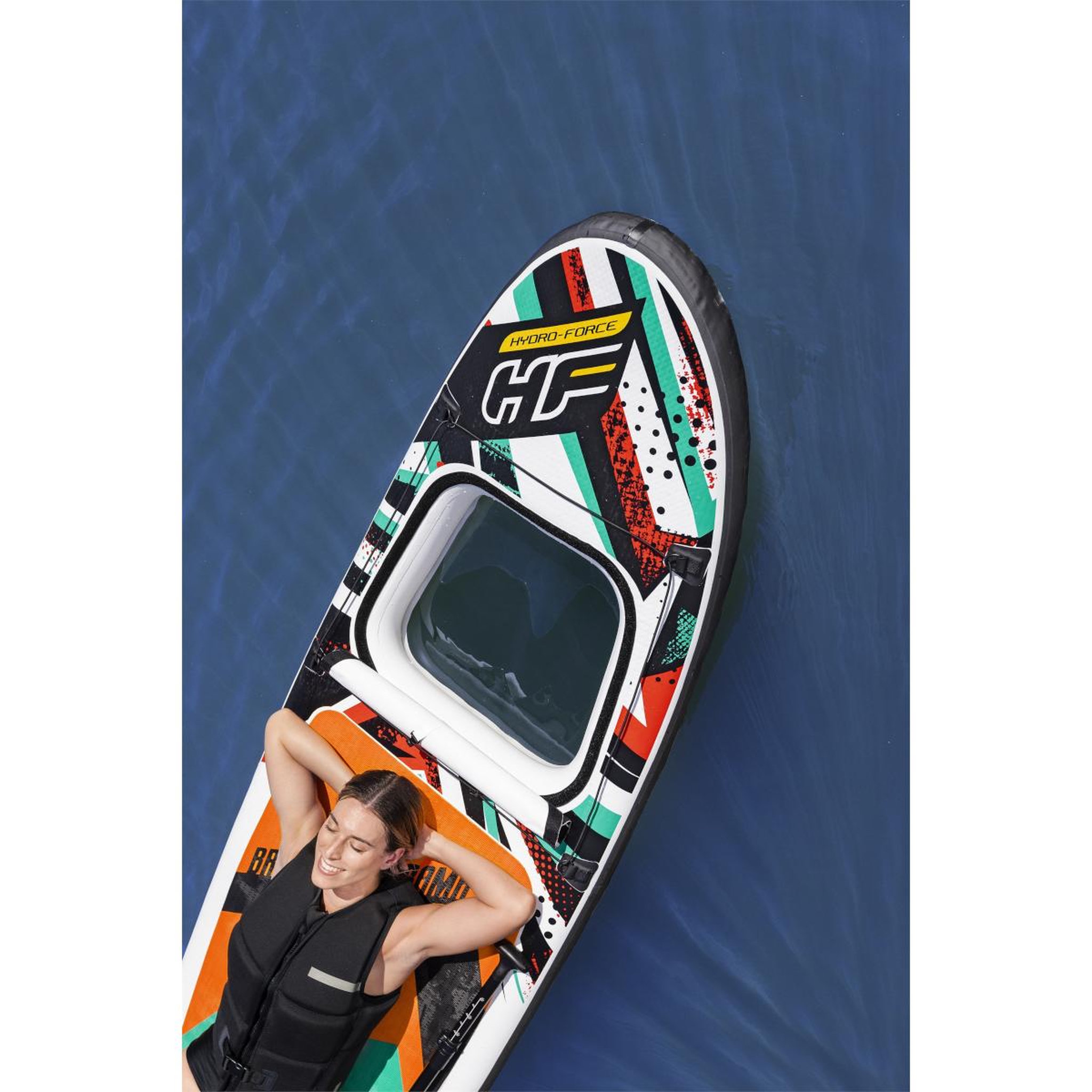 Voir la diapositive 3 : BESTWAY Paddle sup gonflable breeze panorama avec frontal - 65377
