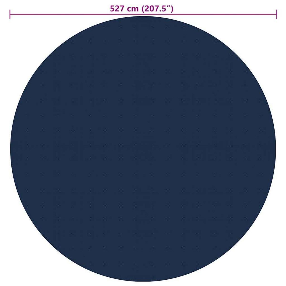 VIDAXL Film solaire de piscine flottant PE 527 cm Noir et bleu