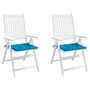 Voir la diapositive 4 : VIDAXL Coussins de chaise jardin lot de 2 bleu 40x40x3 cm tissu oxford