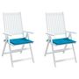 Voir la diapositive 4 : VIDAXL Coussins de chaise jardin lot de 2 bleu 40x40x3 cm tissu oxford