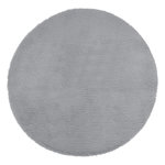 ATMOSPHERA Tapis Rond Imitation Fourrure  Doucea  80cm Gris