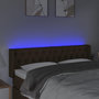 Voir la diapositive 4 : VIDAXL Tete de lit a LED Marron fonce 147x16x78/88 cm Tissu