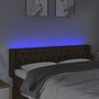 Voir la diapositive 4 : VIDAXL Tete de lit a LED Marron fonce 147x16x78/88 cm Tissu