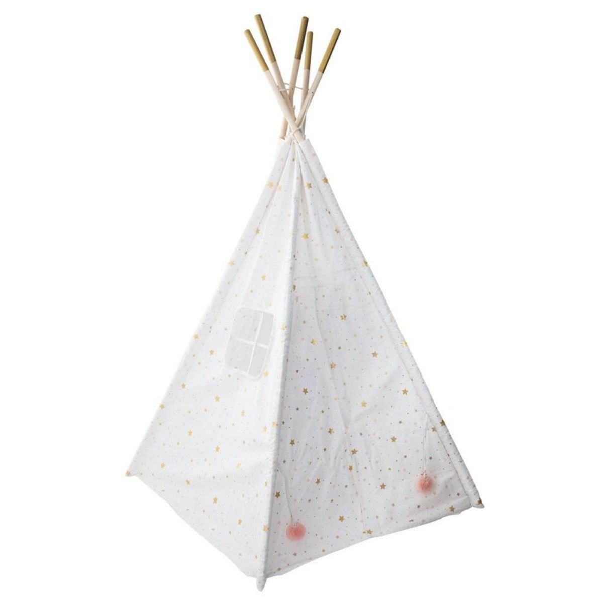 ATMOSPHERA Tipi déco pour enfant h160cm blanc or