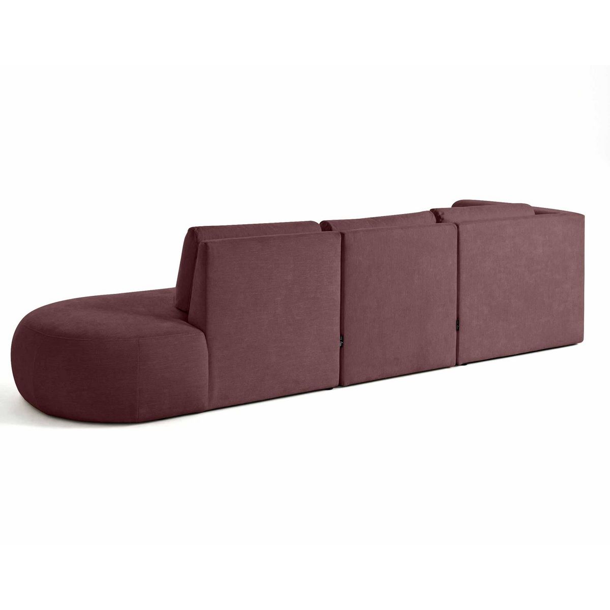 LISA DESIGN Santorini - canapé modulable d'angle gauche - 5 places - en tissu texturé