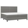 Voir la diapositive 3 : VIDAXL Sommier a lattes de lit et matelas et LED Gris fonce 200x200 cm