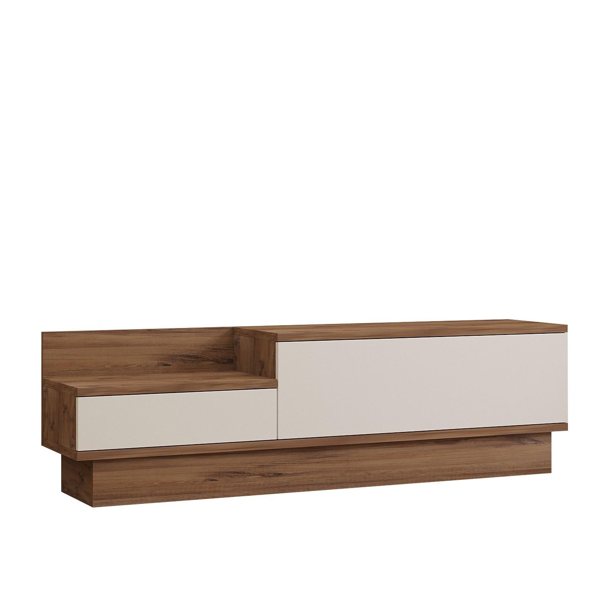 Habitat et Jardin Meuble tv en bois  barko  - 160 x 35 x 35 cm - pin atlantiqueblanc