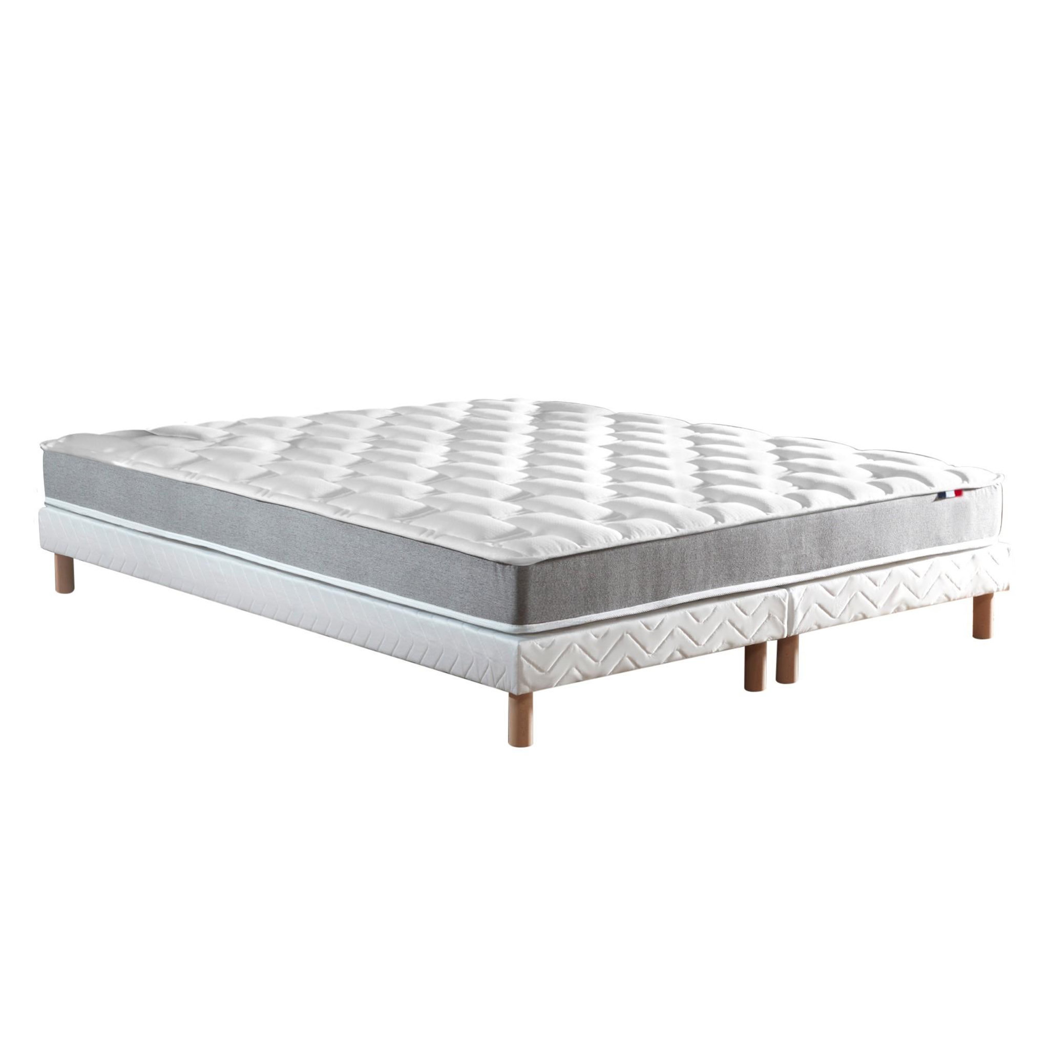 Voir la diapositive 4 : IDLITERIE Ensemble matelas mousse haute résilience CIRRUS avec sommier - confort français