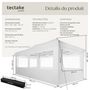 Voir la diapositive 6 : tectake Pavillon de jardin avec cadre en aluminium blanc