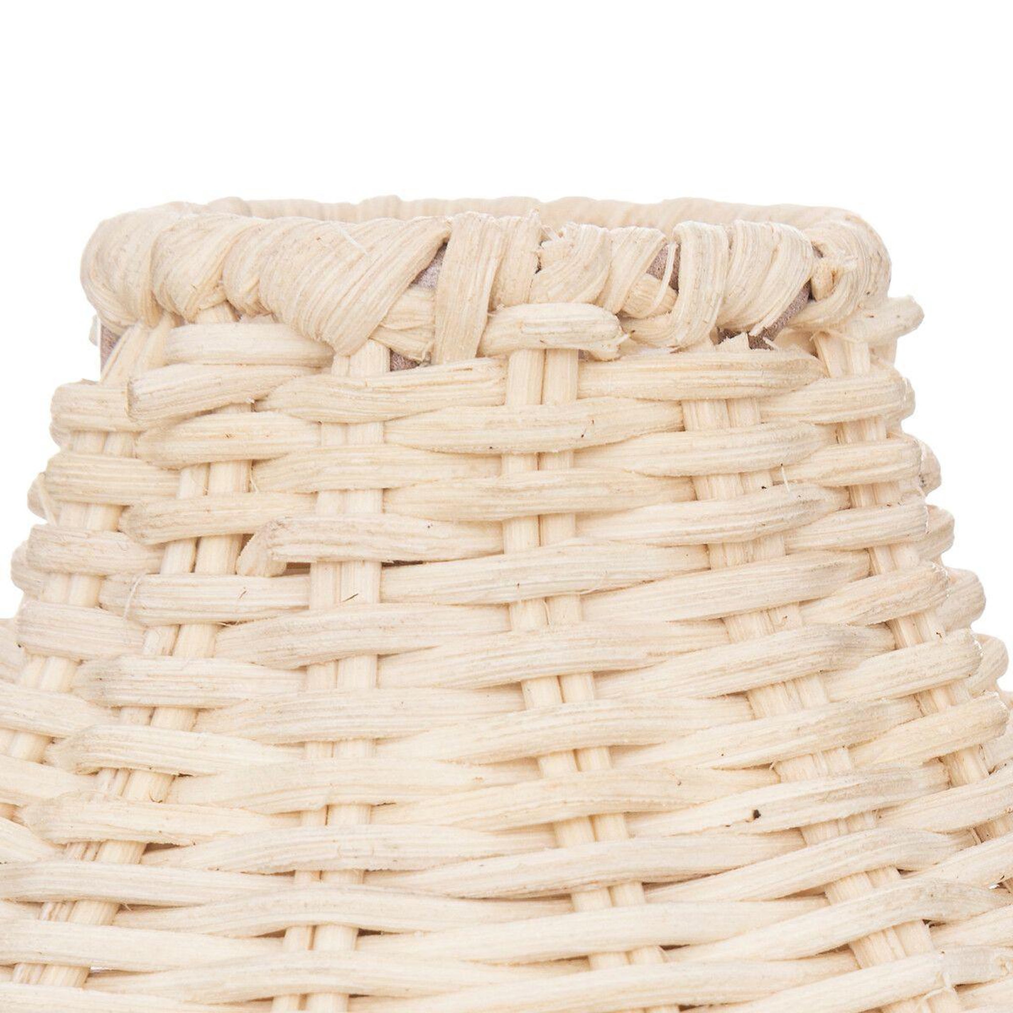 Voir la diapositive 2 : ATMOSPHERA Vase design en rotin  seav  32cm beige