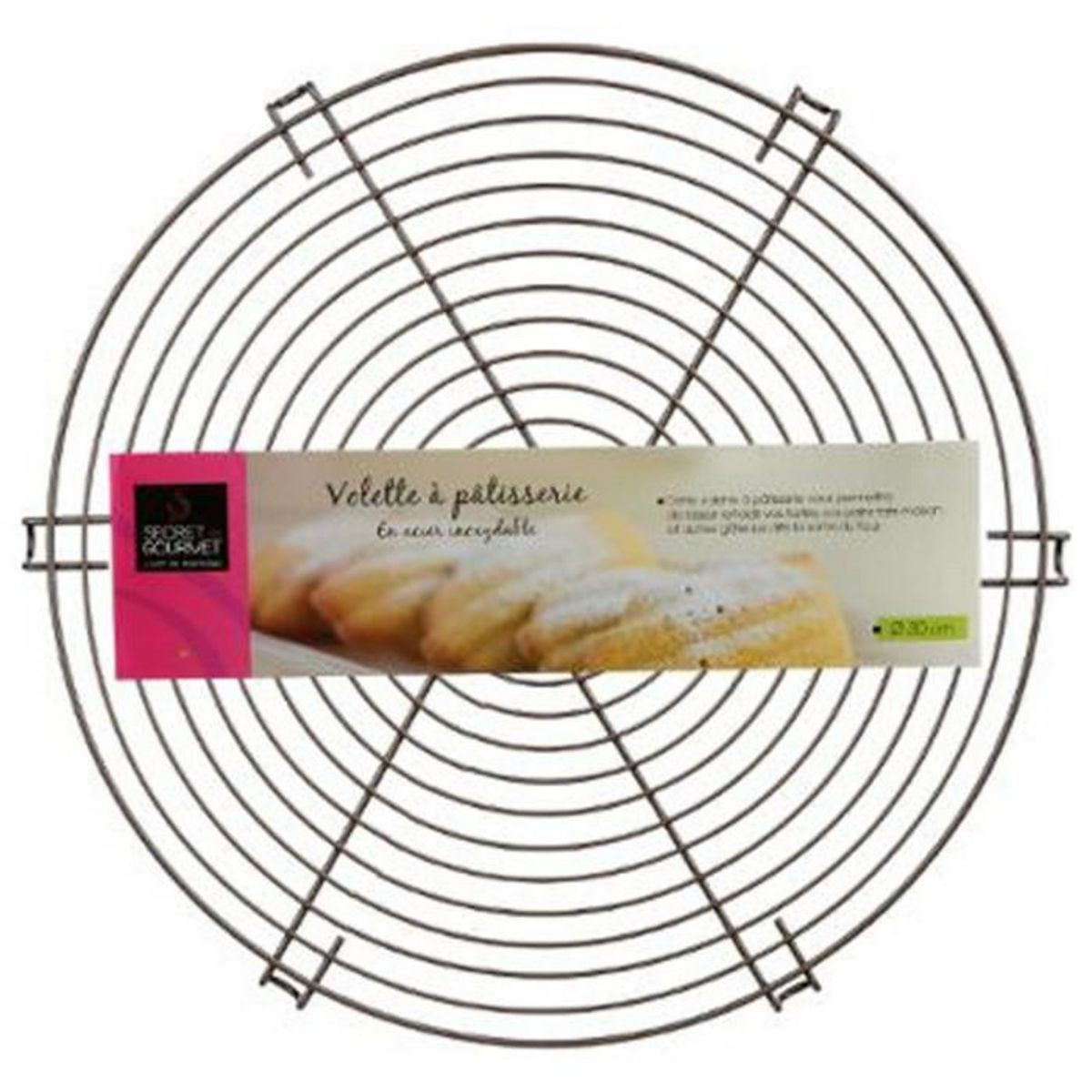 FIVE Volette à Pâtisserie Ronde Métal  Gourmand' 30cm Taupe