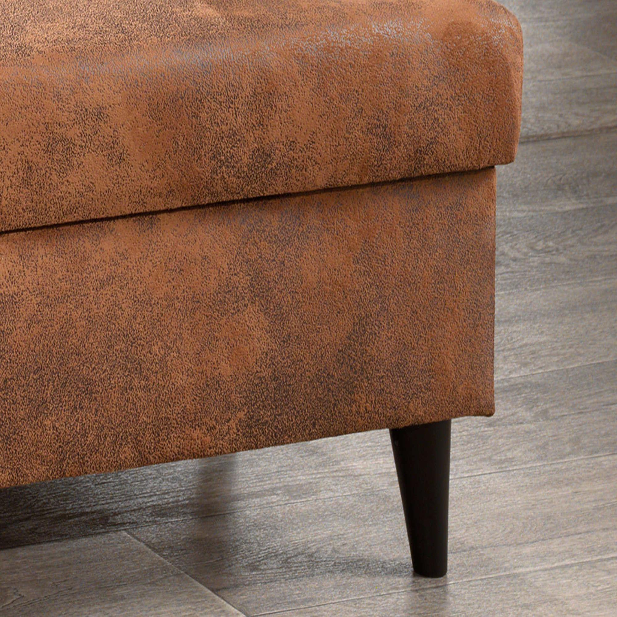 Voir la diapositive 6 : BEST MOBILIER Nordic - canapé d'angle l - 5 places - convertible - industriel vintage - droit