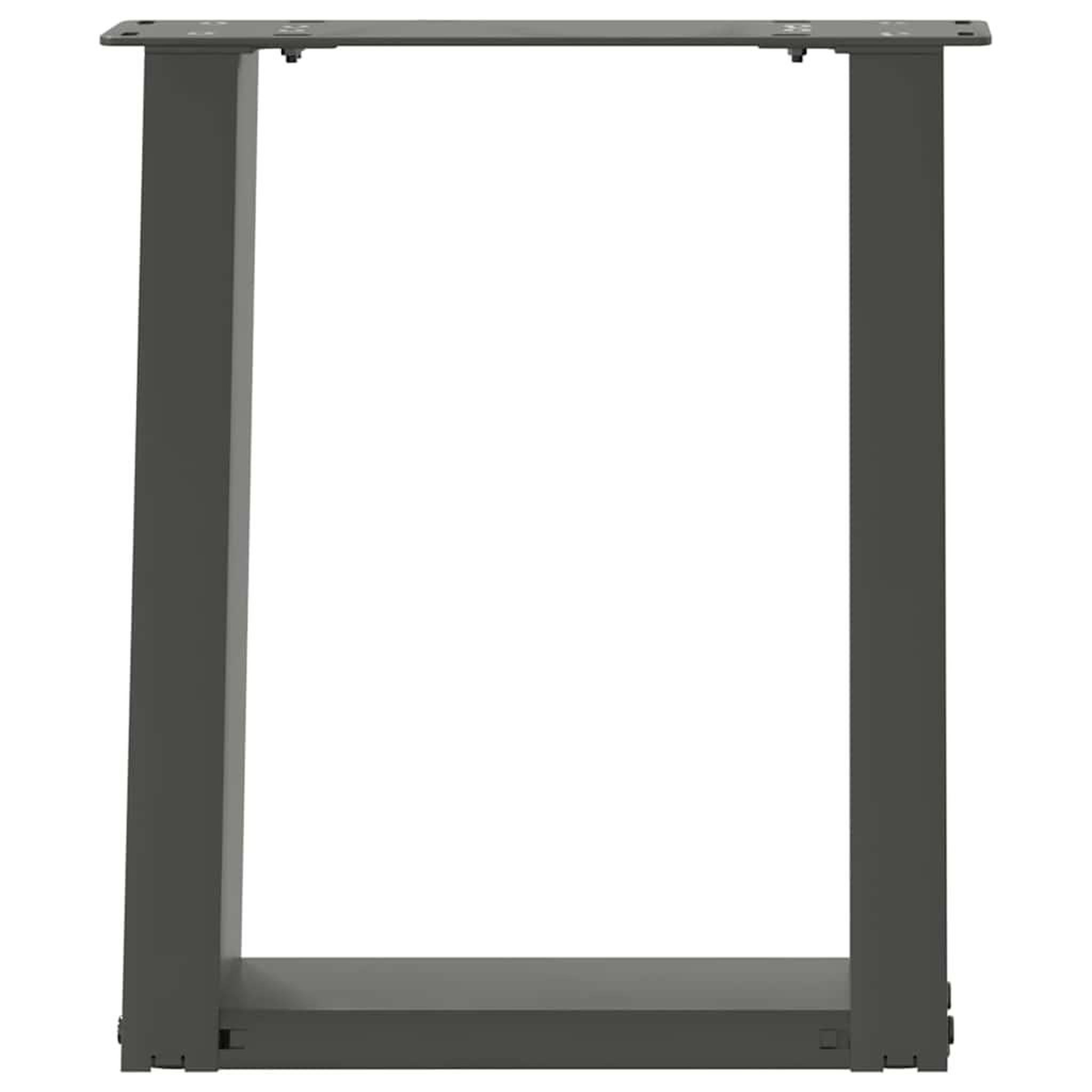 Voir la diapositive 5 : VIDAXL Pieds de table basse forme de U 2 pcs anthracite 28x(42-43) cm