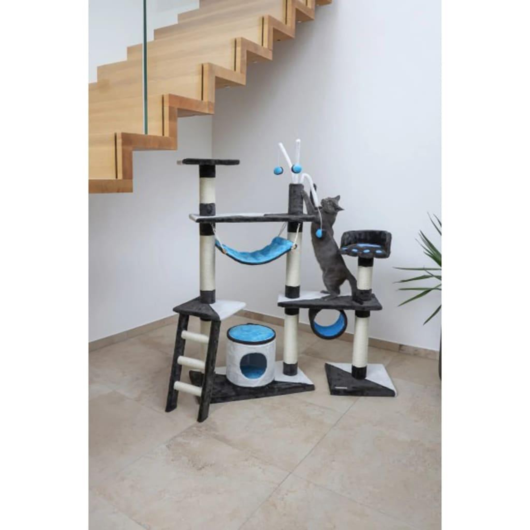 Voir la diapositive 5 : KERBL Kerbl Arbre a chats Creativ 150 cm Bleu 81505