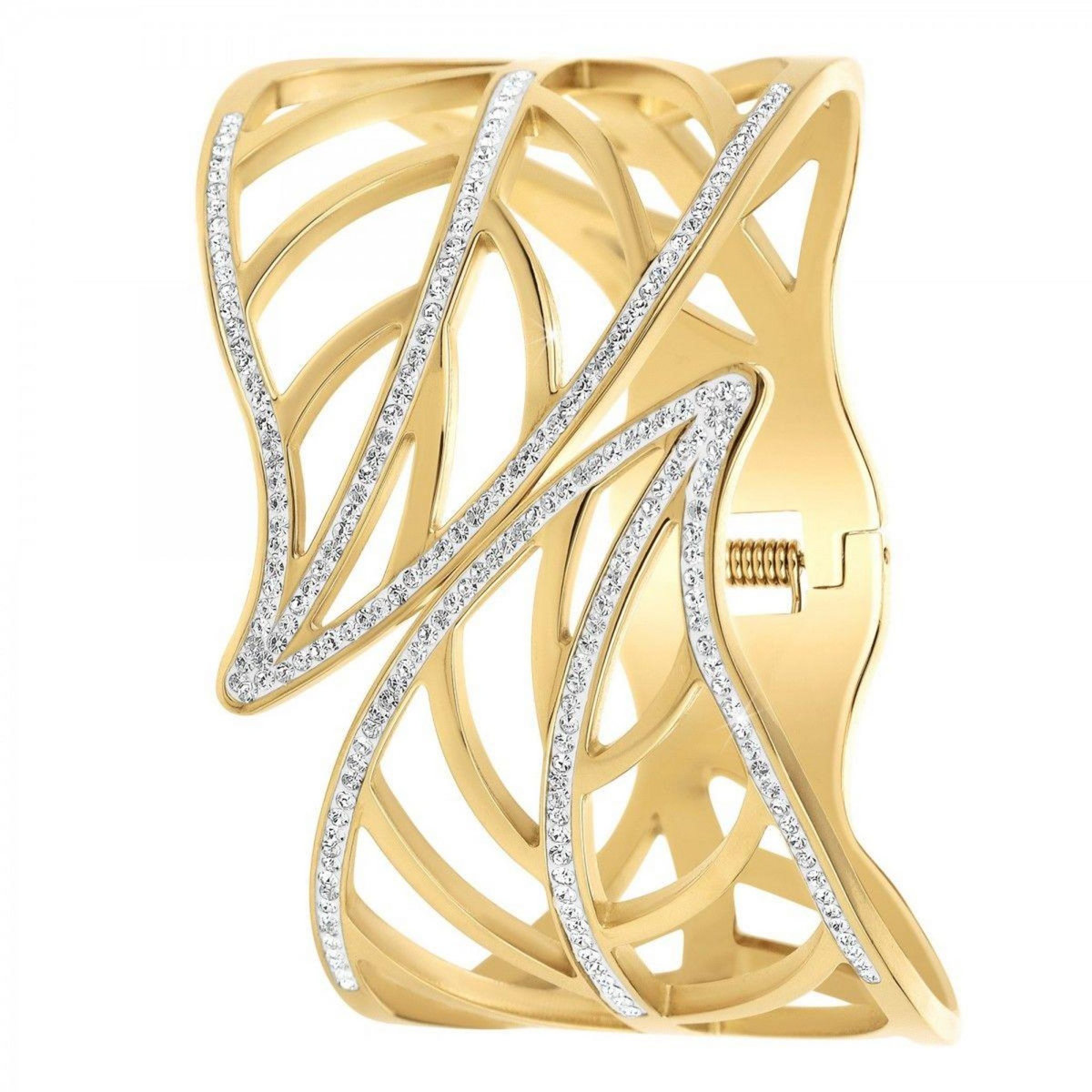 SC BOHEME Bracelet feuille par SC Bohème orné de cristaux scintillants