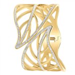 SC BOHEME Bracelet feuille par SC Bohème orné de cristaux scintillants