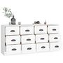 Voir la diapositive 4 : VIDAXL Buffets 2 pcs blanc bois d ingénierie