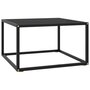 VIDAXL Table basse Noir avec verre noir 60x60x35 cm