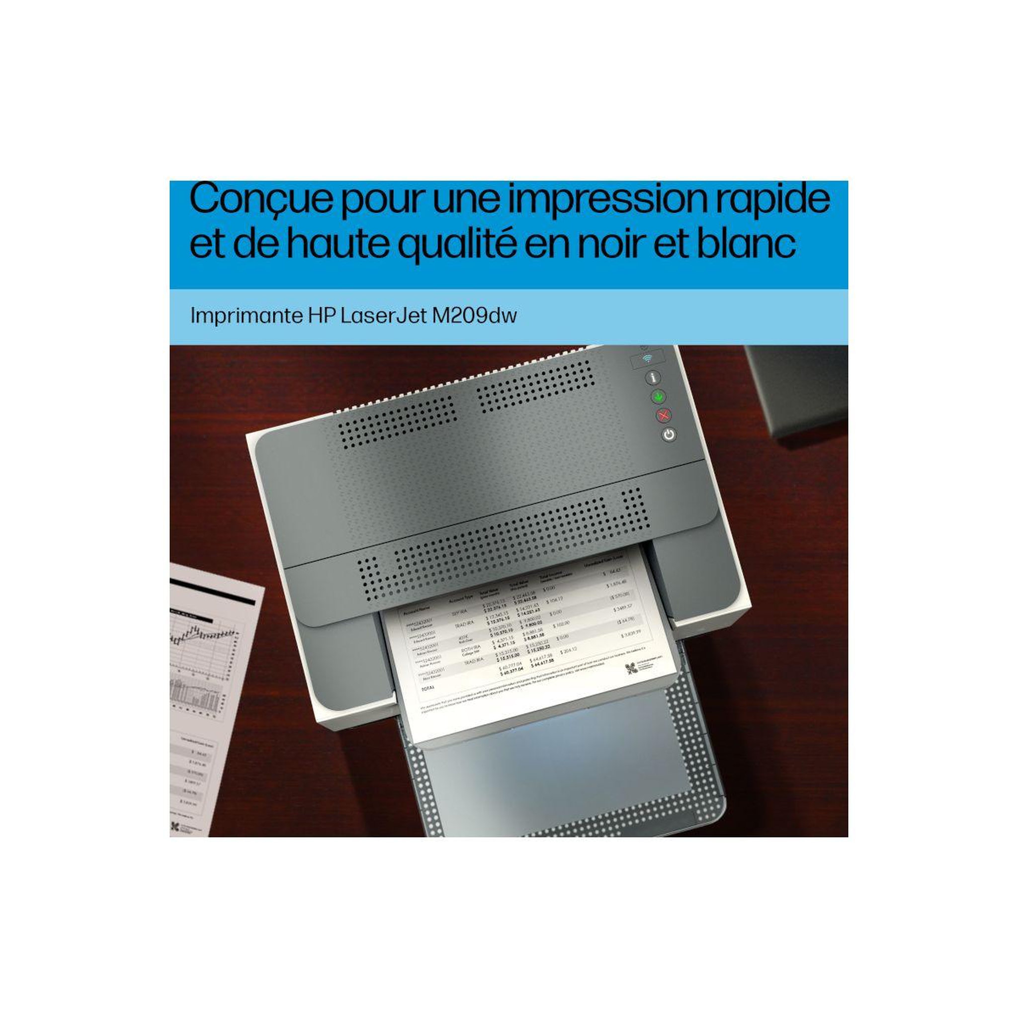 Voir la diapositive 3 : HP Imprimante laser laserjet m209 dw