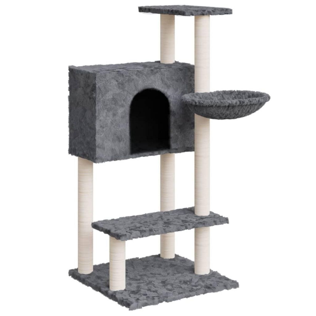 VIDAXL Arbre a chat avec griffoirs en sisal Gris fonce 108,5 cm