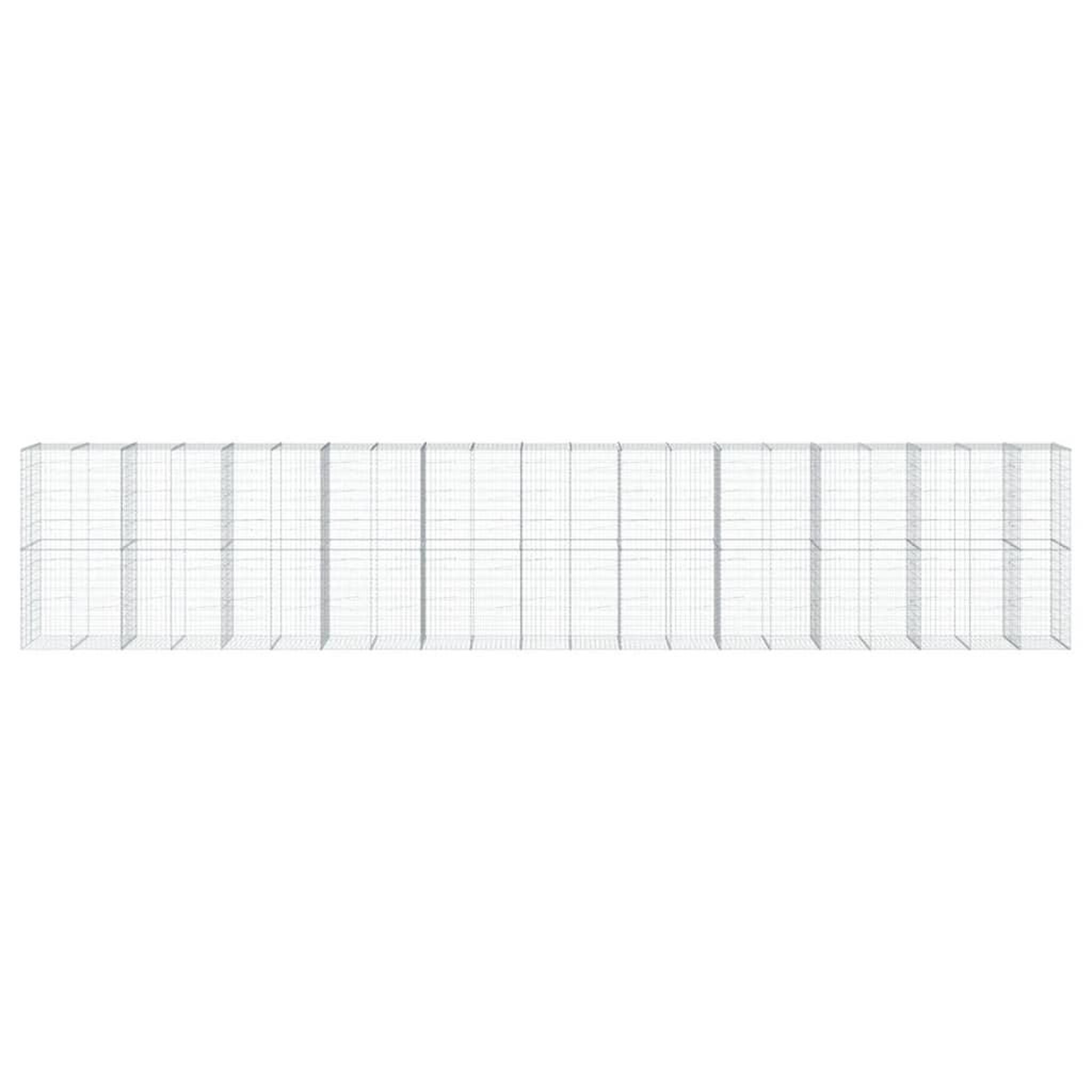 Voir la diapositive 3 : VIDAXL Panier gabion avec couvercle 1050x100x200 cm fer galvanise